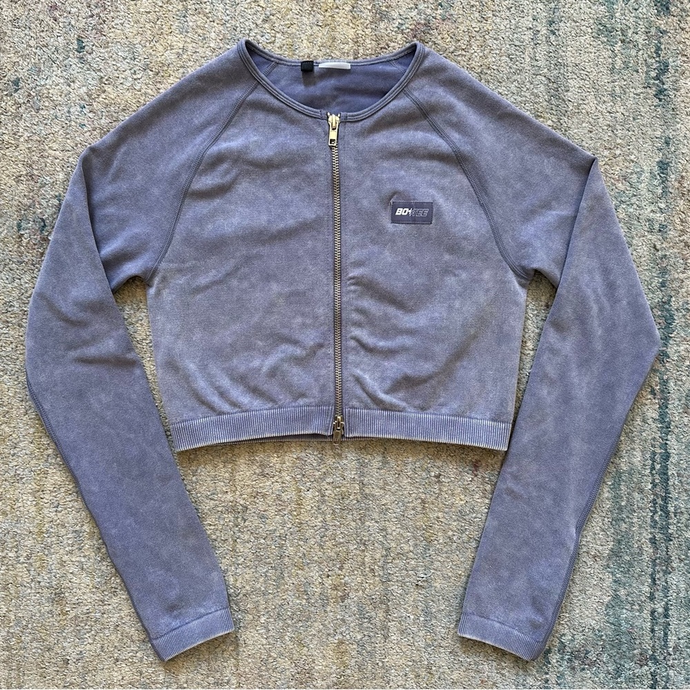 New Bo+Tee Long Sleeve Top Blue Size M